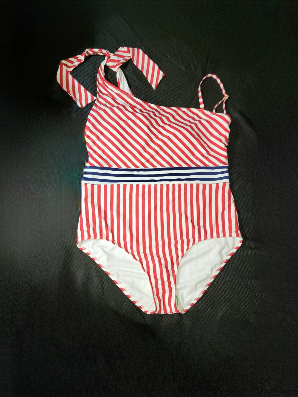 Apt 9 Patriotic Flag Red Blue Stripes One Pc Swimming Suit Swim Wear XXL 2X NEW